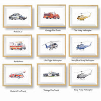 Thumbnail for Transportation Vehicles Prints Set