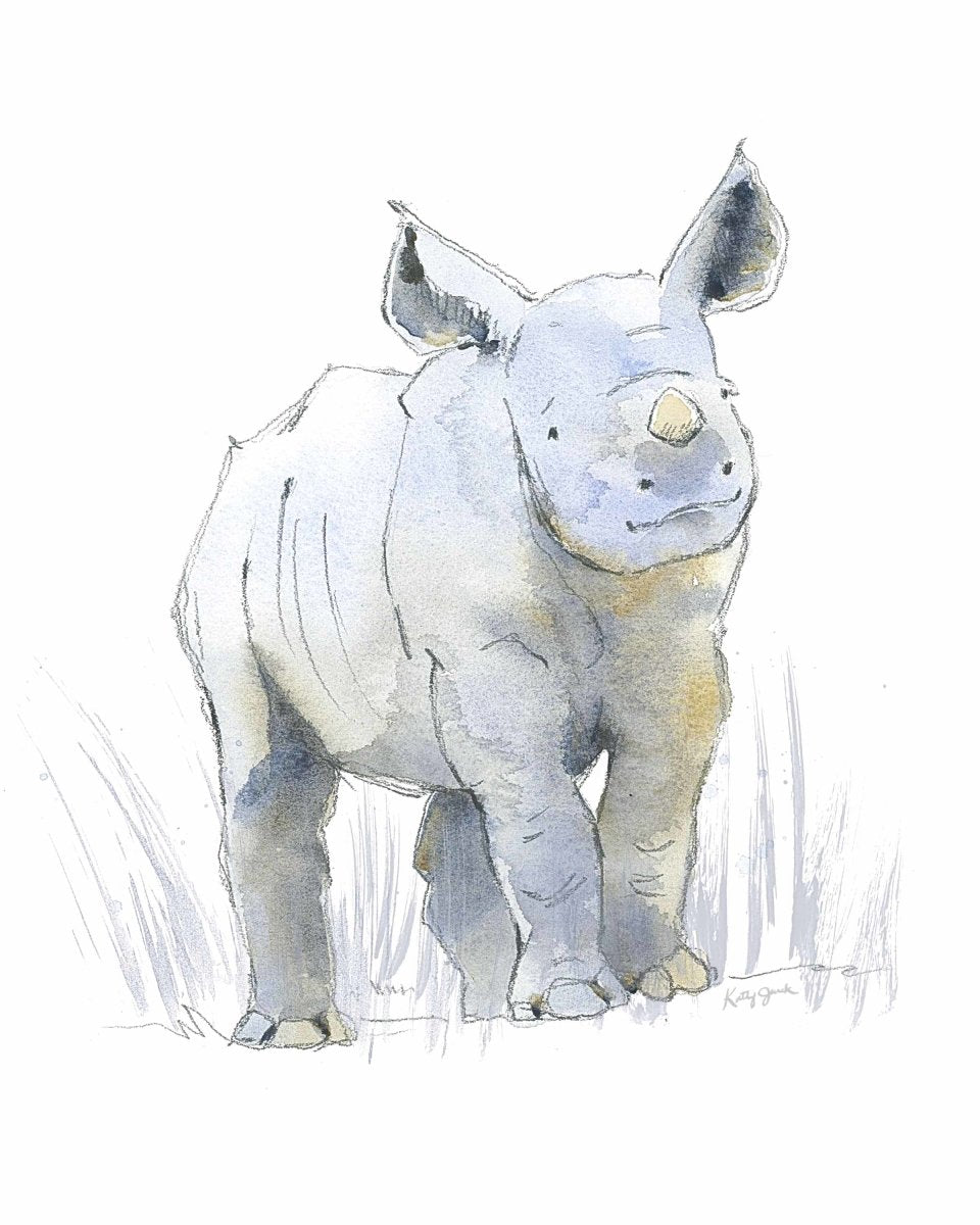 Sweet Safari Rhino Print