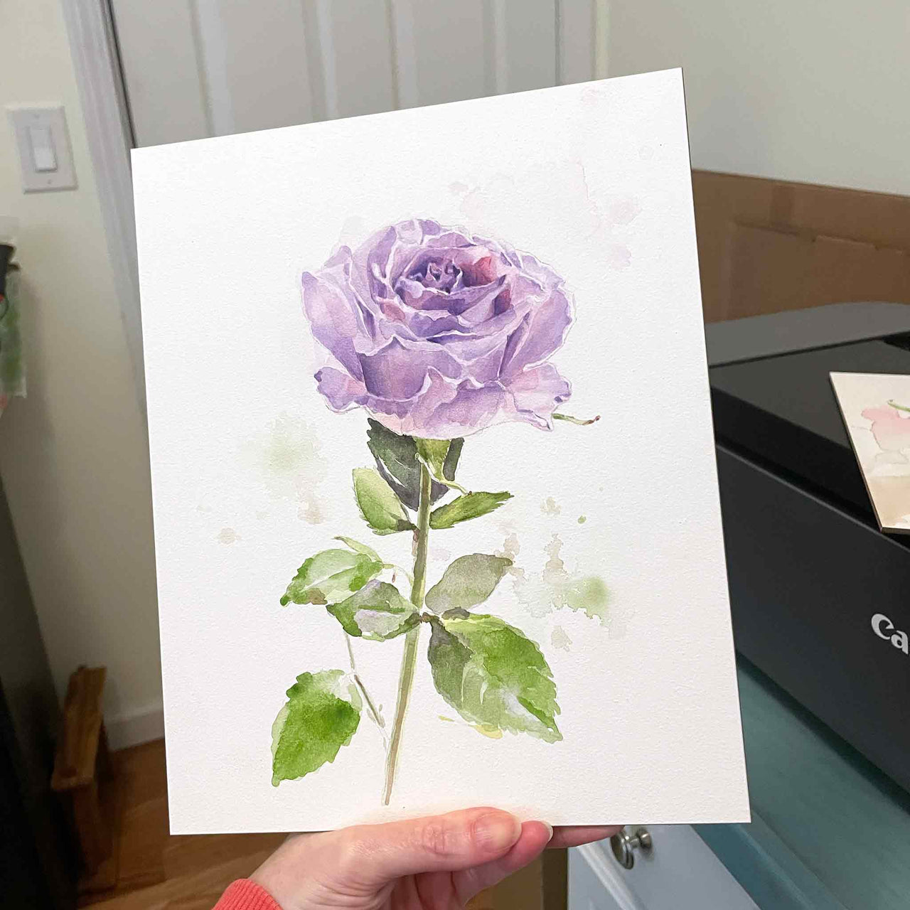 Esther’s Rose Original Watercolor Painting