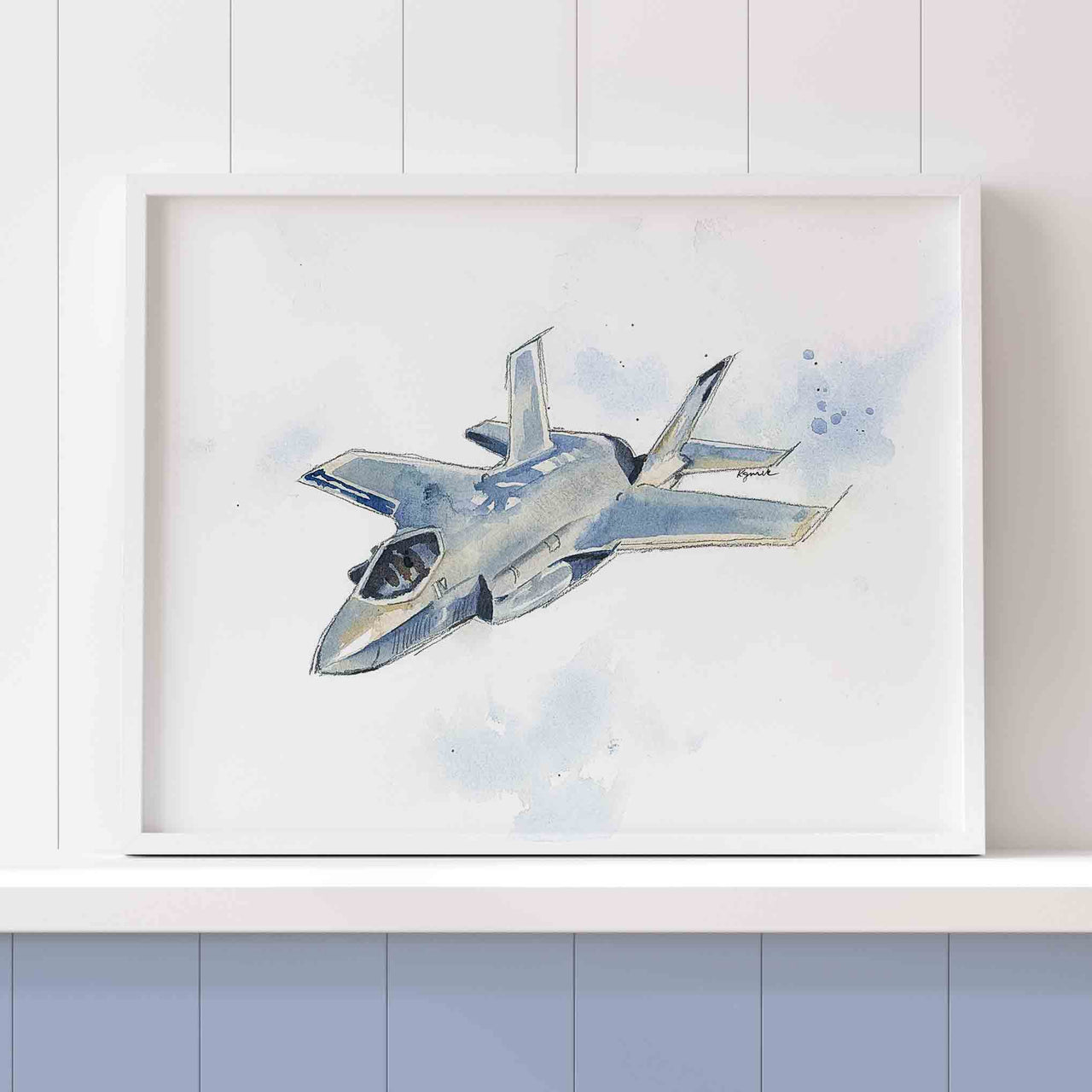 F35 Military Airplane Wall Art
