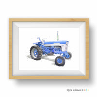 Thumbnail for Blue Tractor Print #2