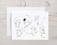 Thumbnail for Dancing Mice Note Cards for her