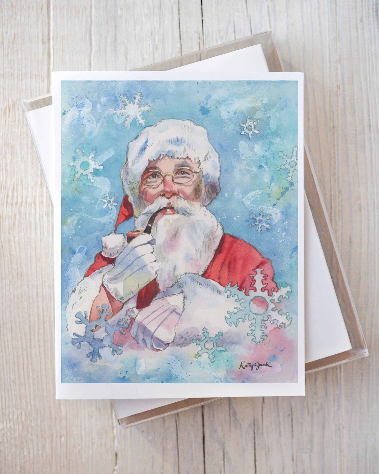 Santa Claus Watercolor Christmas Cards