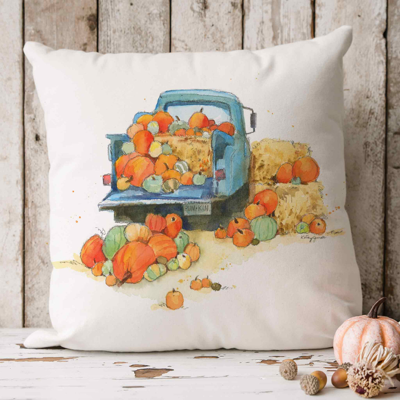 fall truck pillow