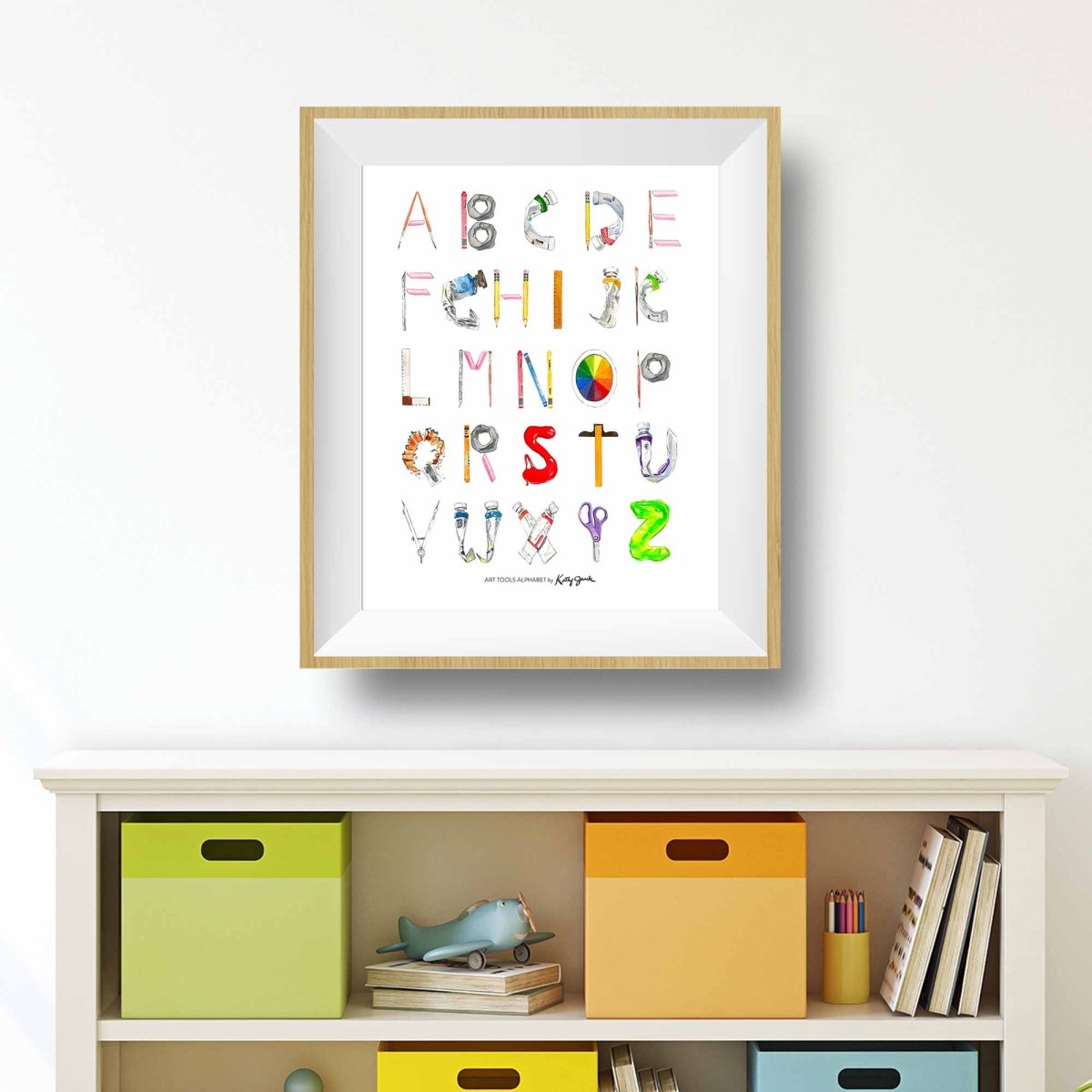 alphabet wall art for nursery or playroom