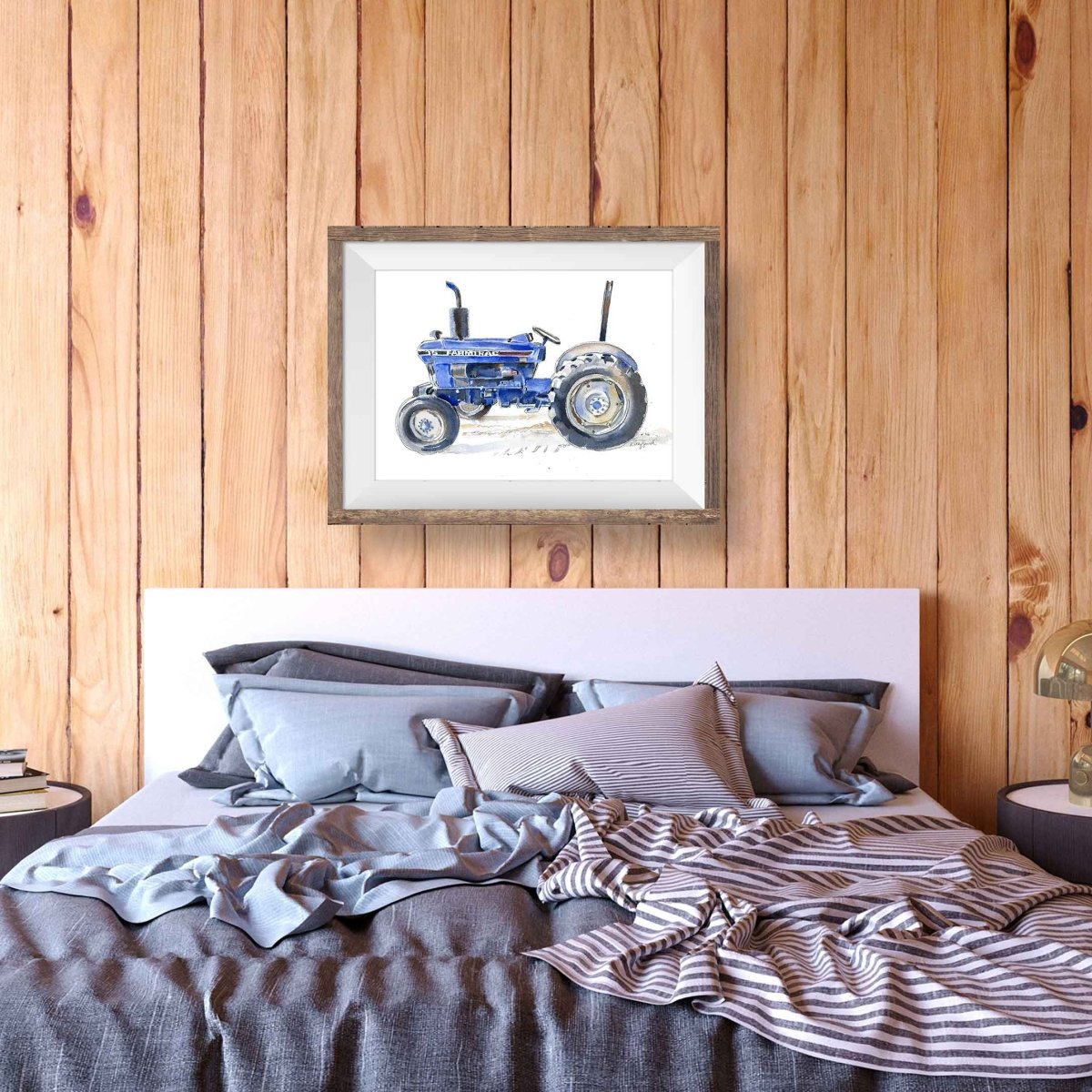 Blue Tractor Print #4
