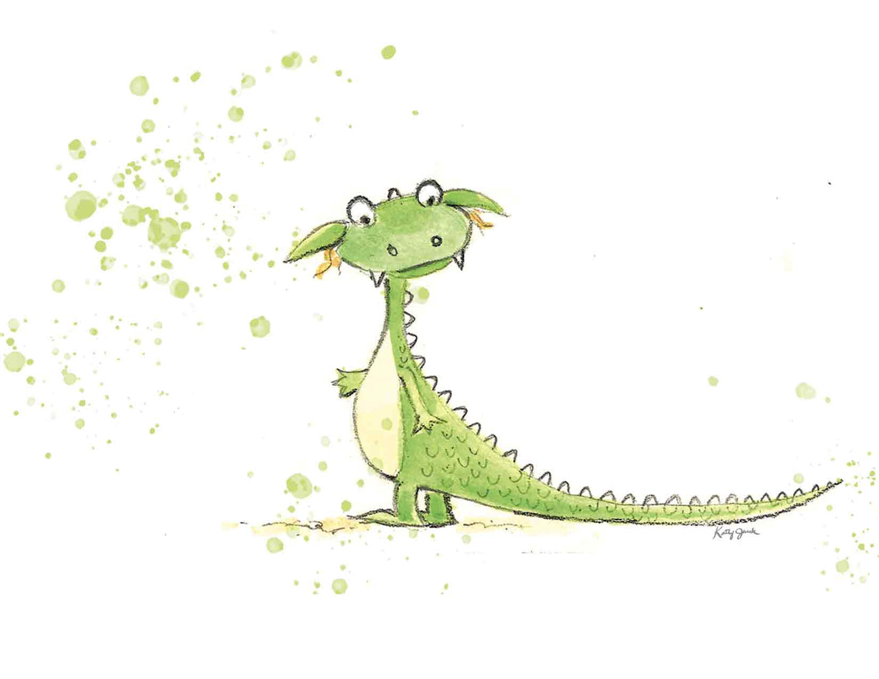 Little Green Dragon Print