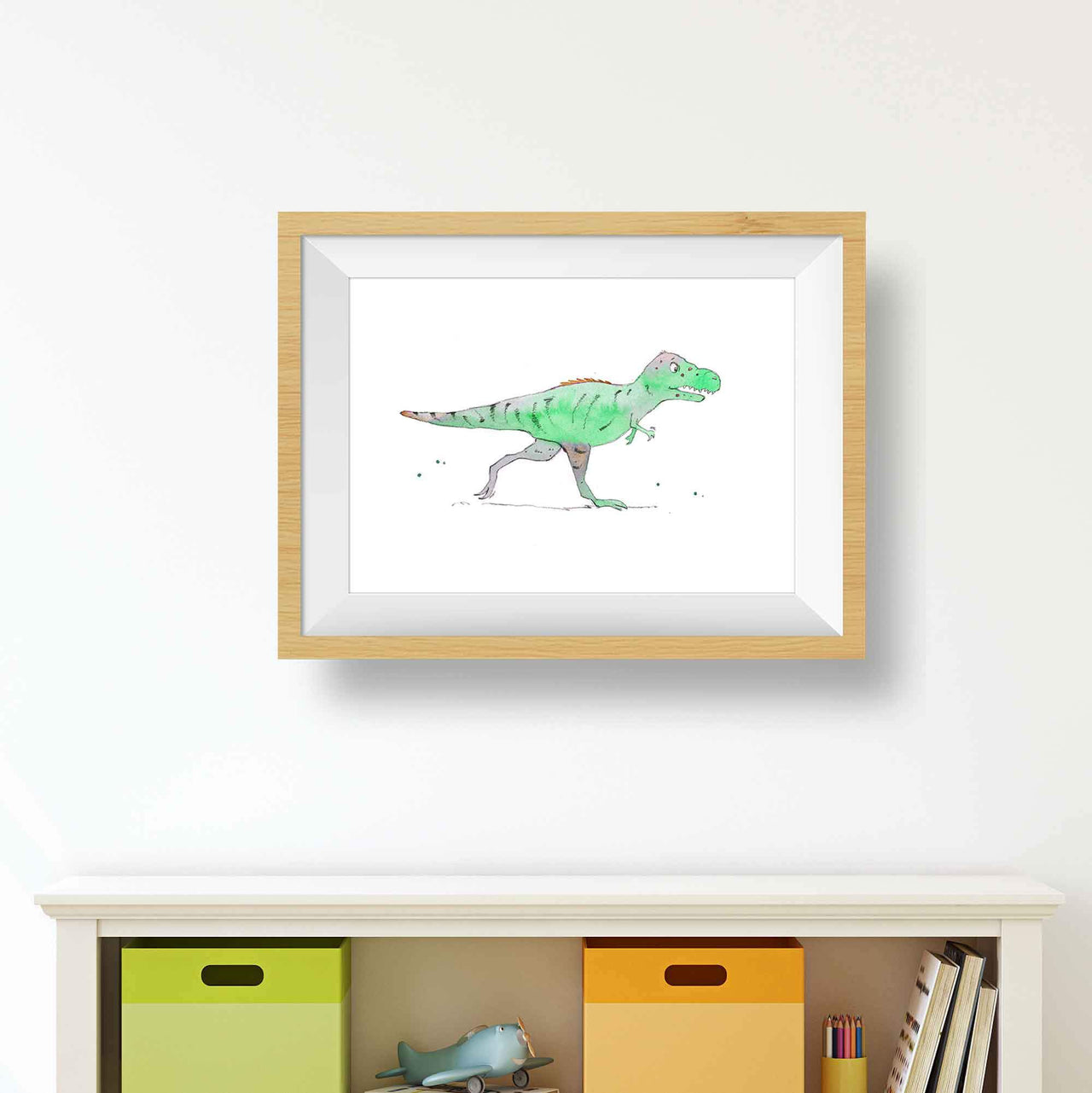 Green T Rex Print #2
