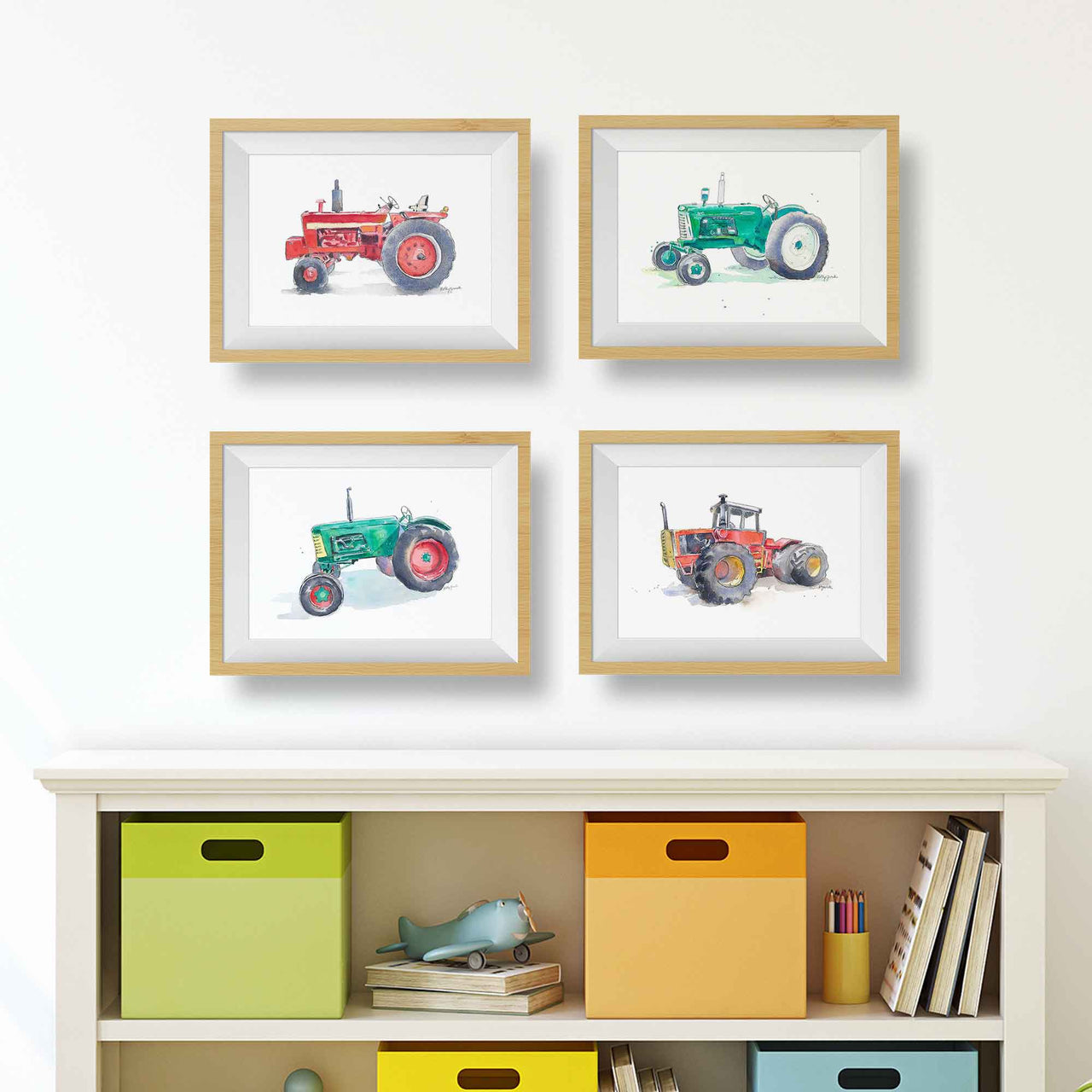 Green Tractor Print #7