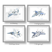 Thumbnail for Set of Modern Fighter Airplane Prints