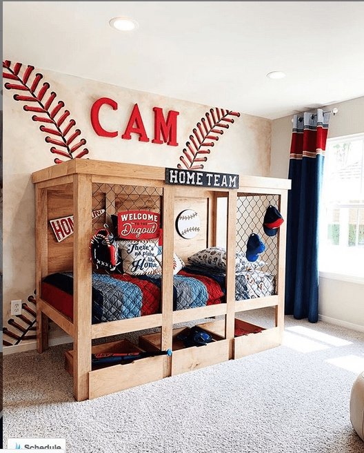 Baseball Bedroom Ideas for Boys