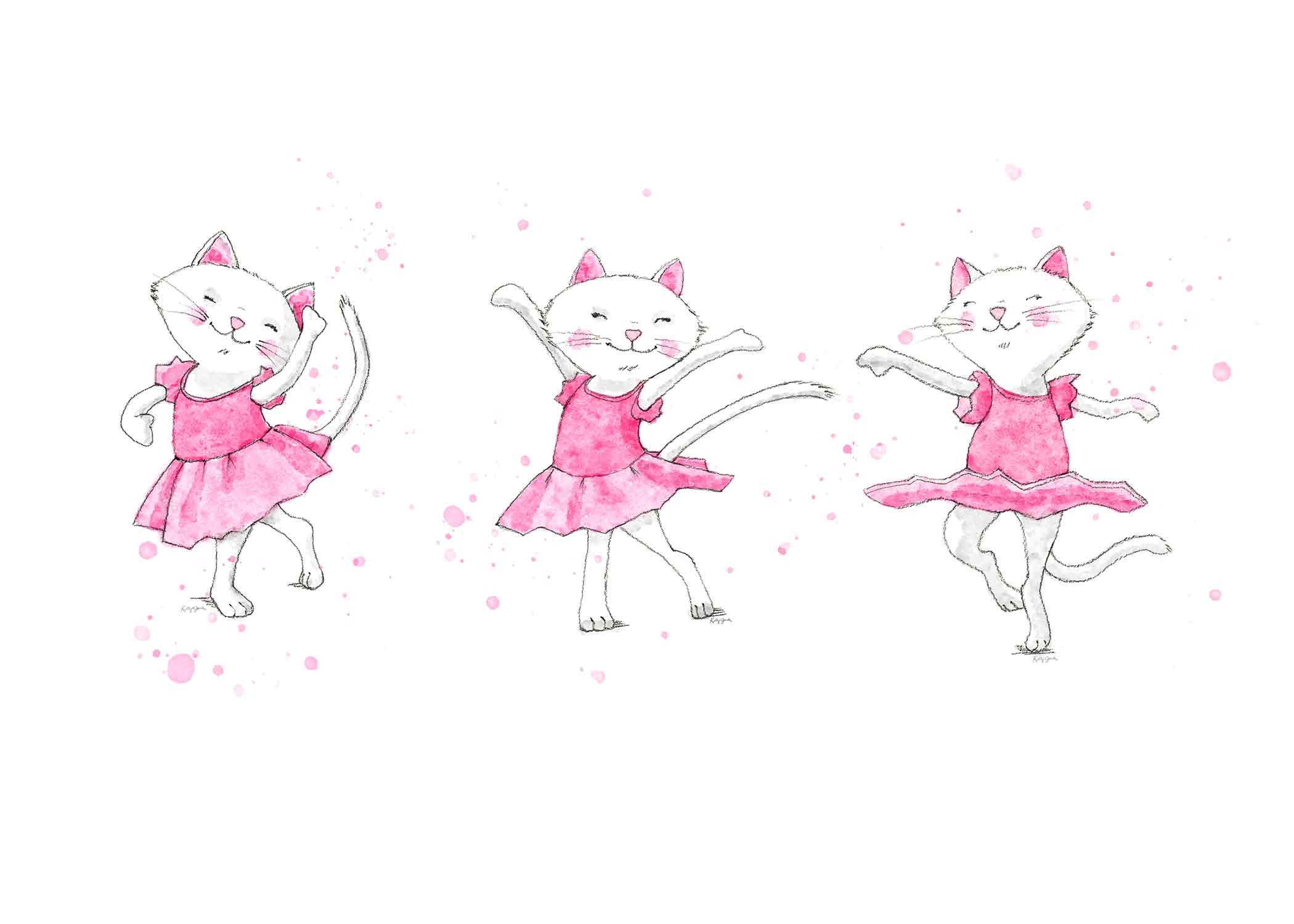 Add a Touch of Whimsy to Your Child’s Room with Customizable Ballet Cat Art Prints