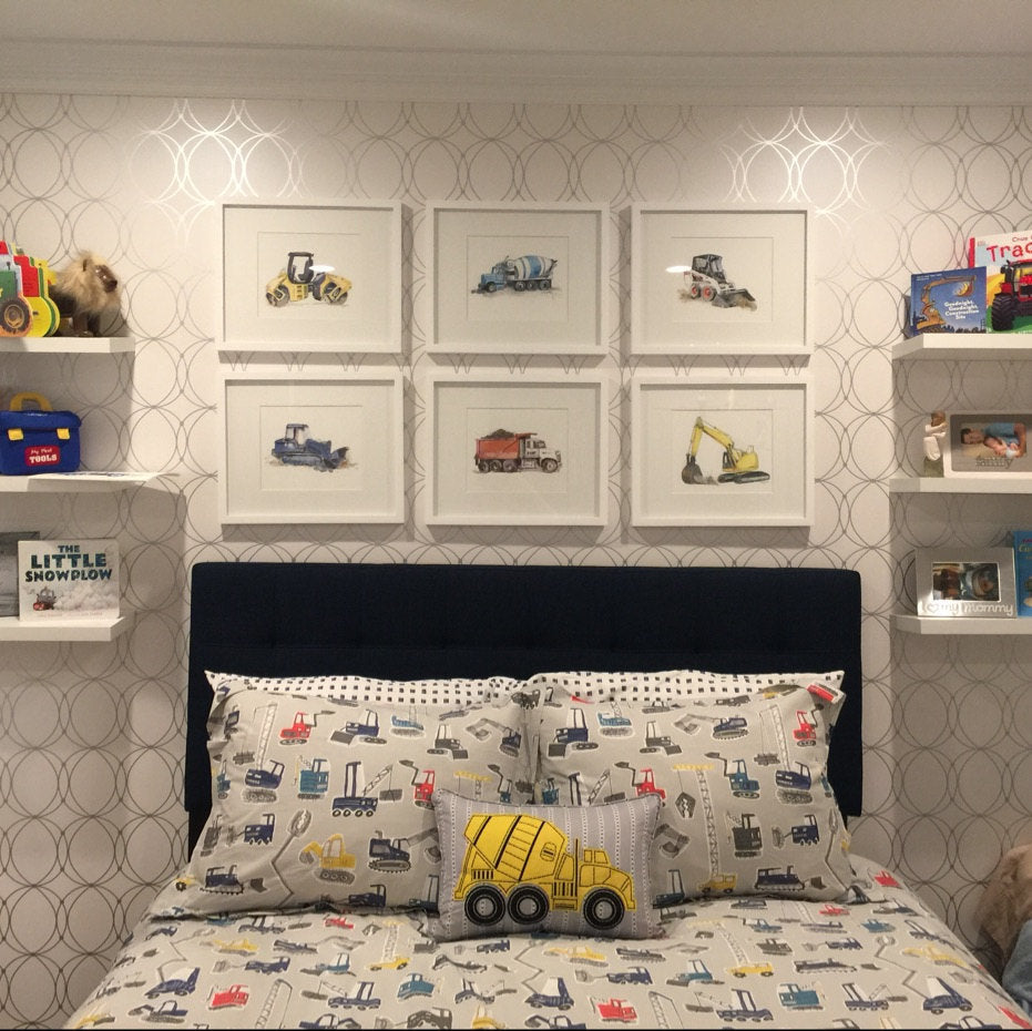 Build the Perfect Room with Construction Truck Wall Art