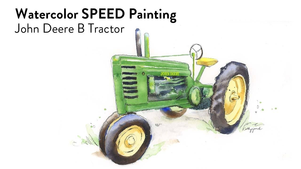 John Deere B Tractor Painting Video