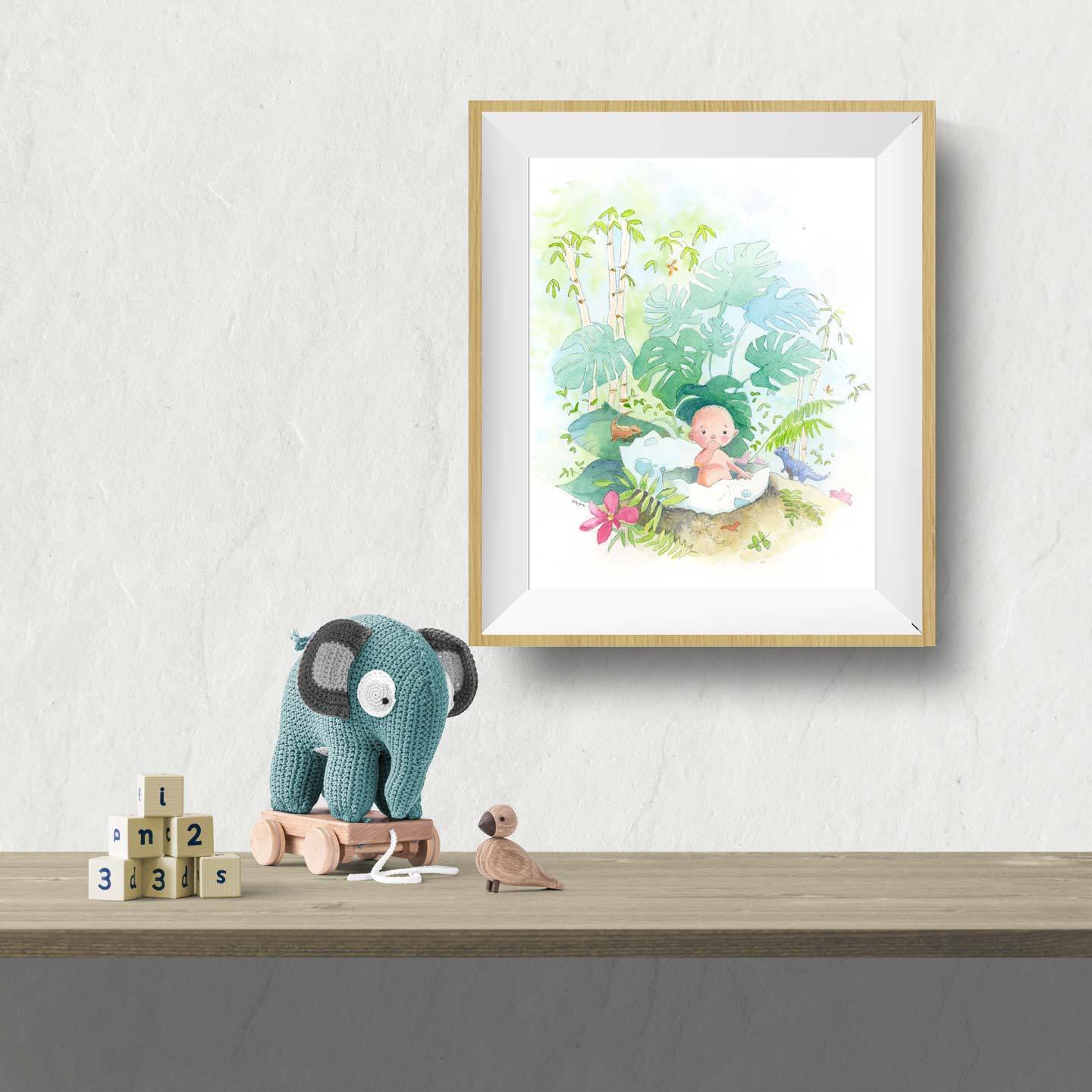 NEW Dinosaur Wall Art Baby Print