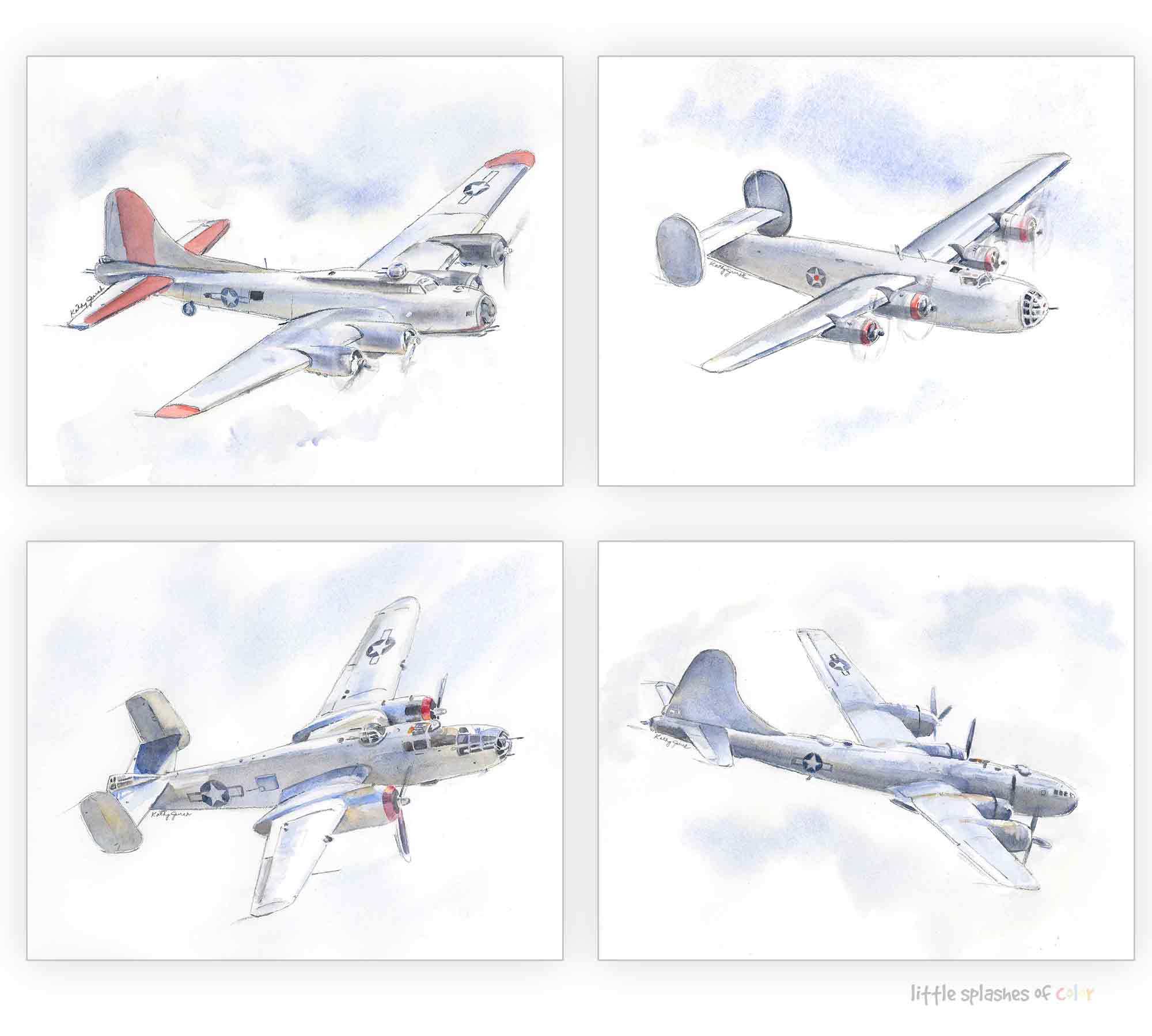 New Collection of WWII Bomber Airplane Prints