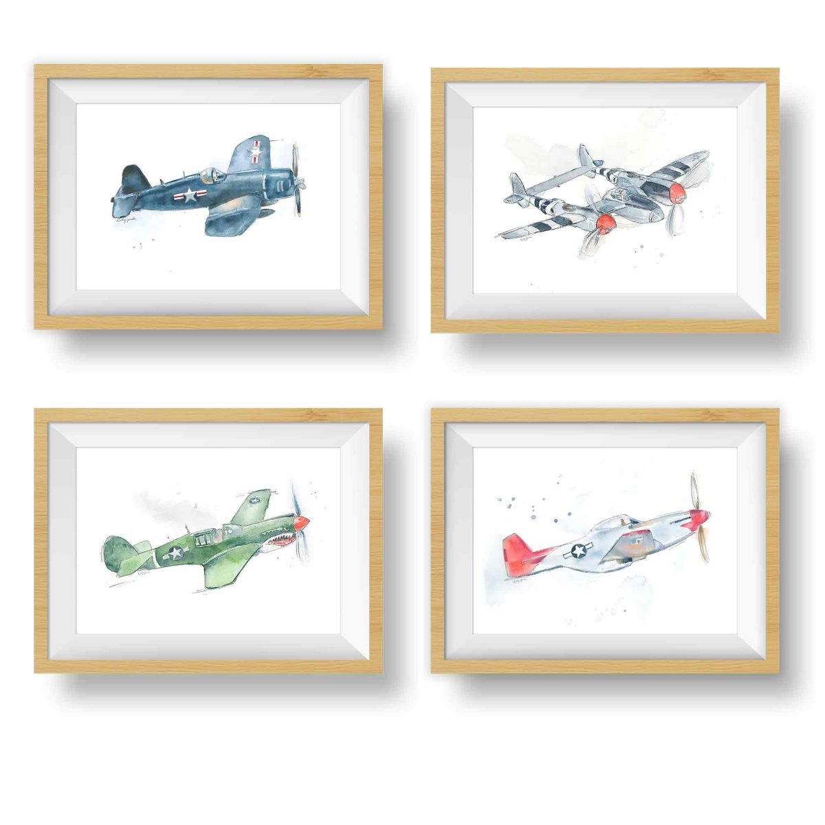 Timeless WWII Airplane Wall Art for Baby Boy Nurseries and Kids’ Rooms