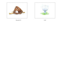 Thumbnail for Set of Sports Prints for Kids' Rooms - Choose from 8 Designs: Soccer, Football, Baseball, Basketball, Golf