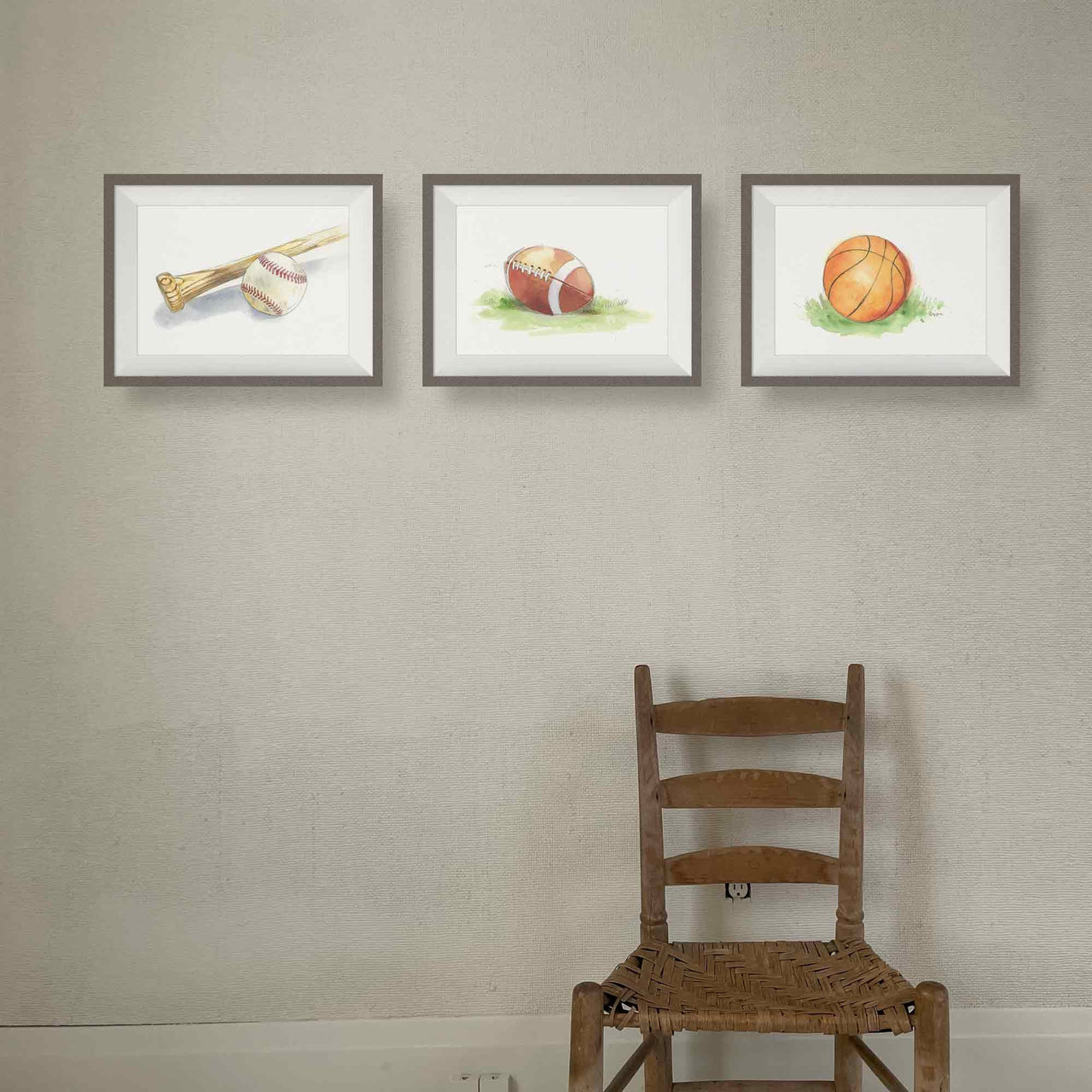 Set of Sports Prints for Kids' Rooms - Choose from 8 Designs: Soccer, Football, Baseball, Basketball, Golf