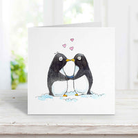 Thumbnail for Penguins Kissing Love Card