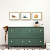 Thumbnail for Set of Sports Prints for Kids' Rooms - Choose from 8 Designs: Soccer, Football, Baseball, Basketball, Golf