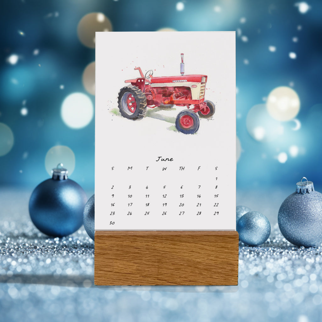 tractor desk calendar gift for men