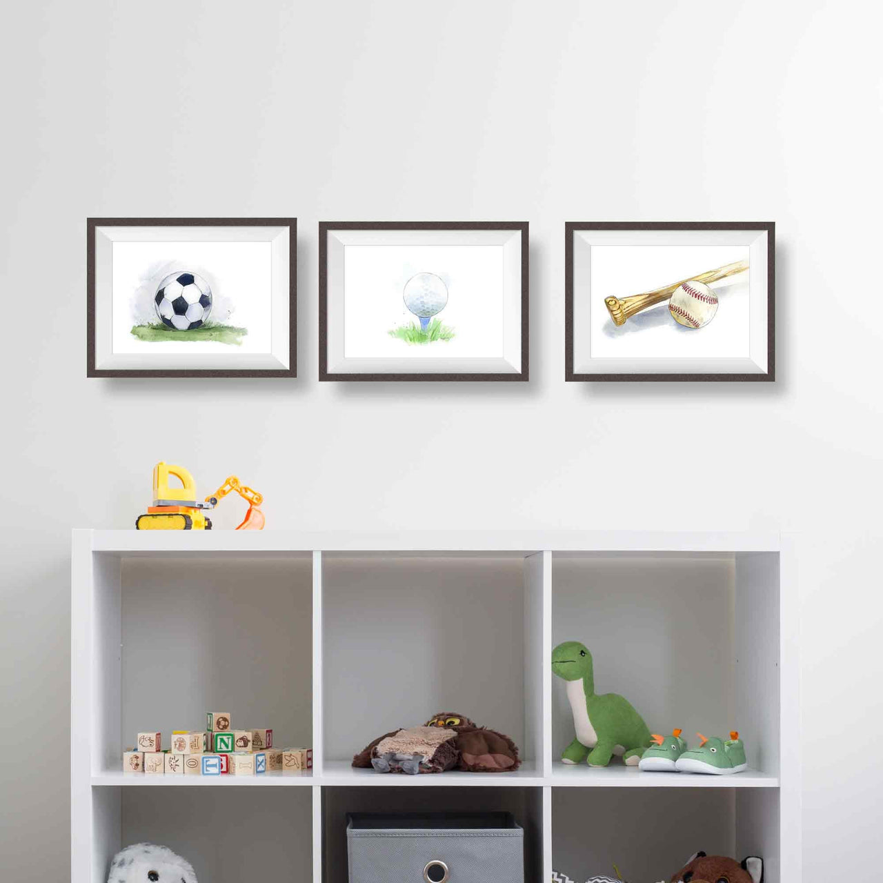 Set of Sports Prints for Kids' Rooms - Choose from 8 Designs: Soccer, Football, Baseball, Basketball, Golf