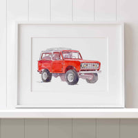 Thumbnail for Red Bronco Truck Print