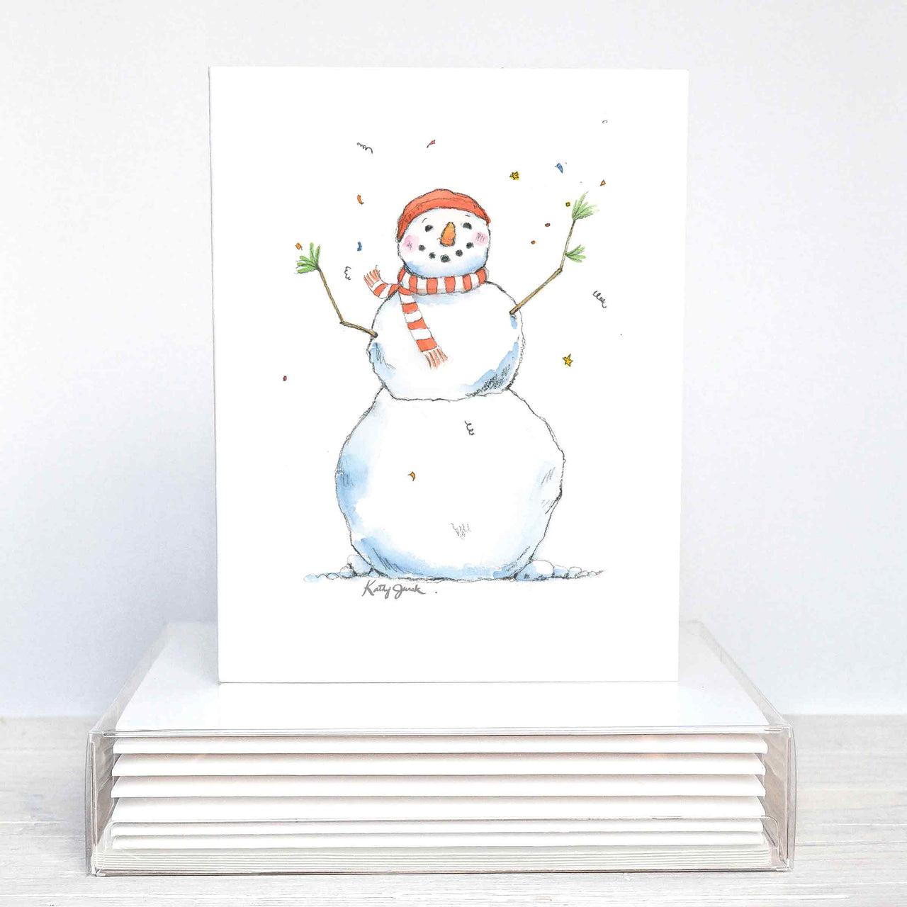 Silly Snowman Watercolor Cards - Set 2