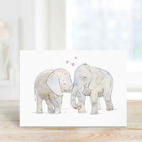 Thumbnail for Elephants Love Card for Anniversary