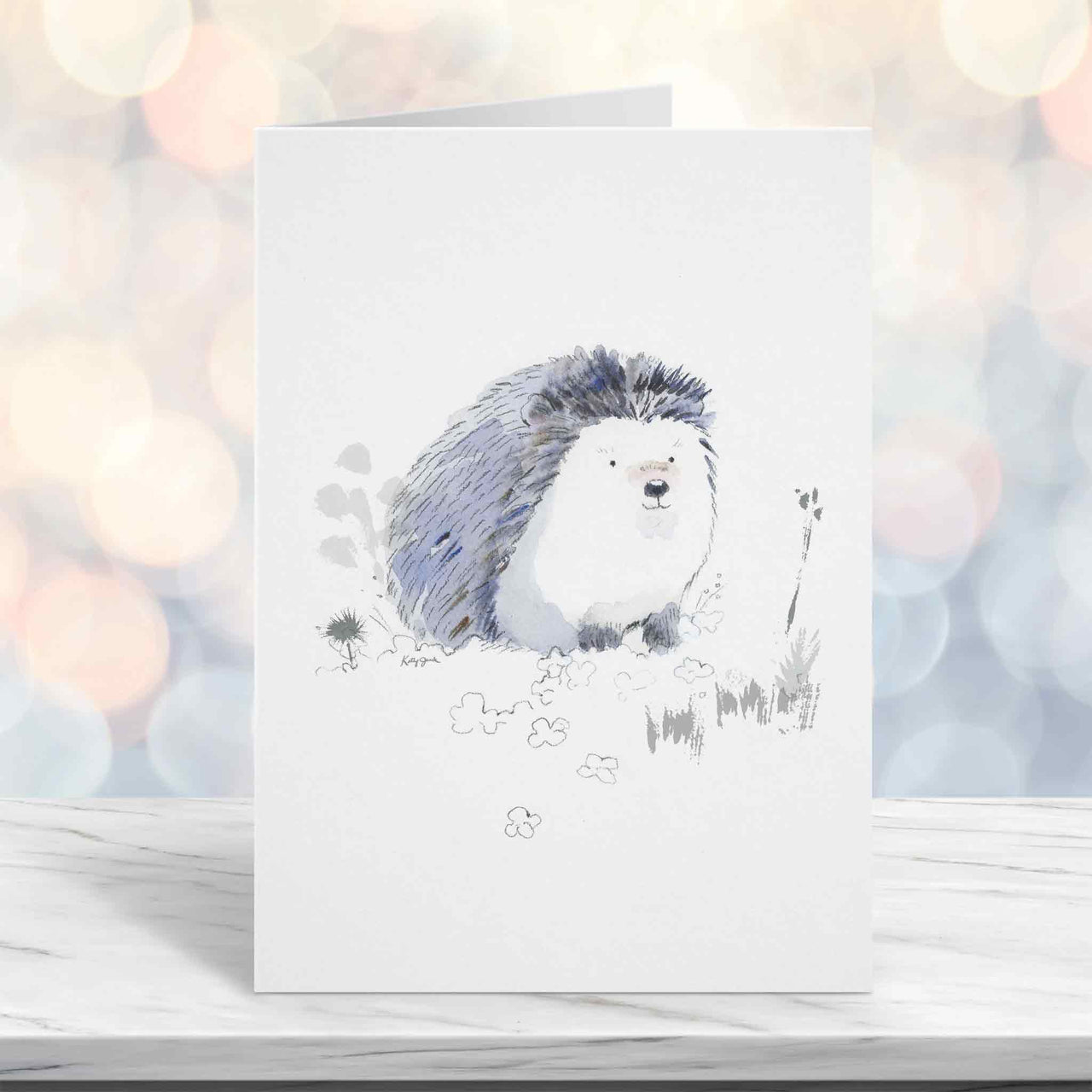 hedgehog greeting card