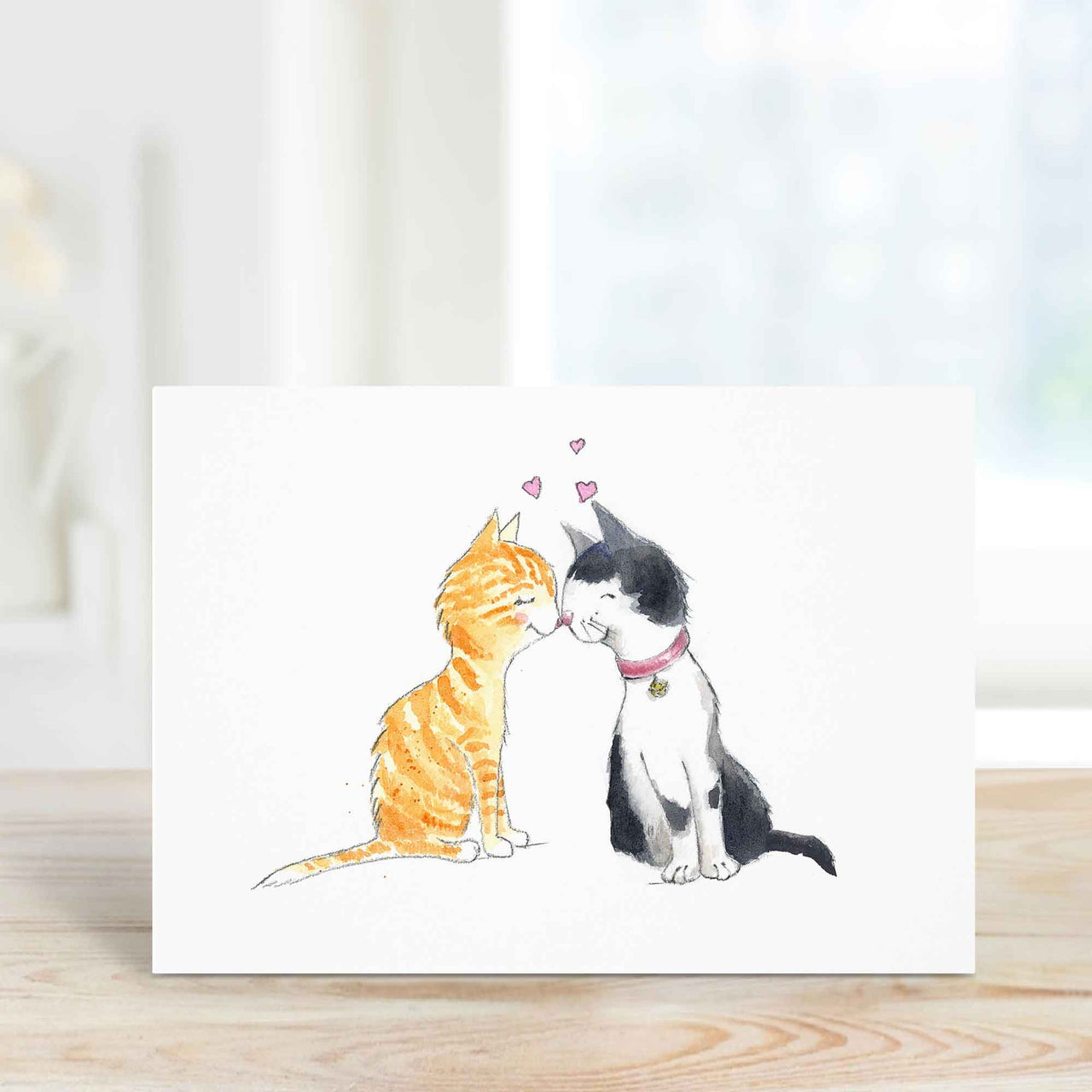 Kissing Cats Love Card #5