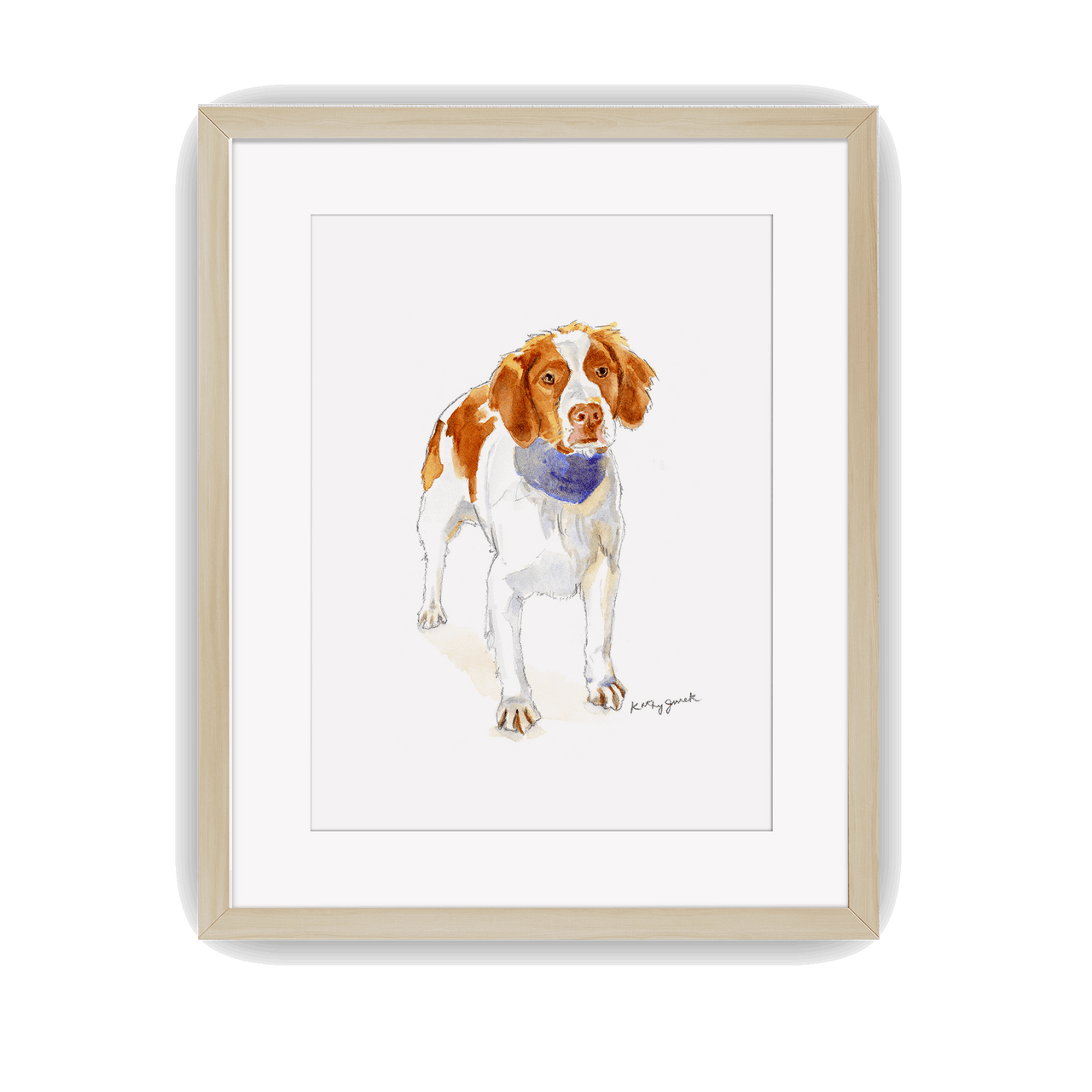 Custom Mini Pet Portrait Painting or Framed Print in Watercolor – Hand-Painted from Your Photo
