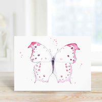 Thumbnail for Butterfly Notecards – Moody Blue and Light Pink Watercolor Set for Everyday Greetings