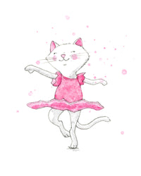 Thumbnail for Dancing Kitty with Tutu Nursery Print #3