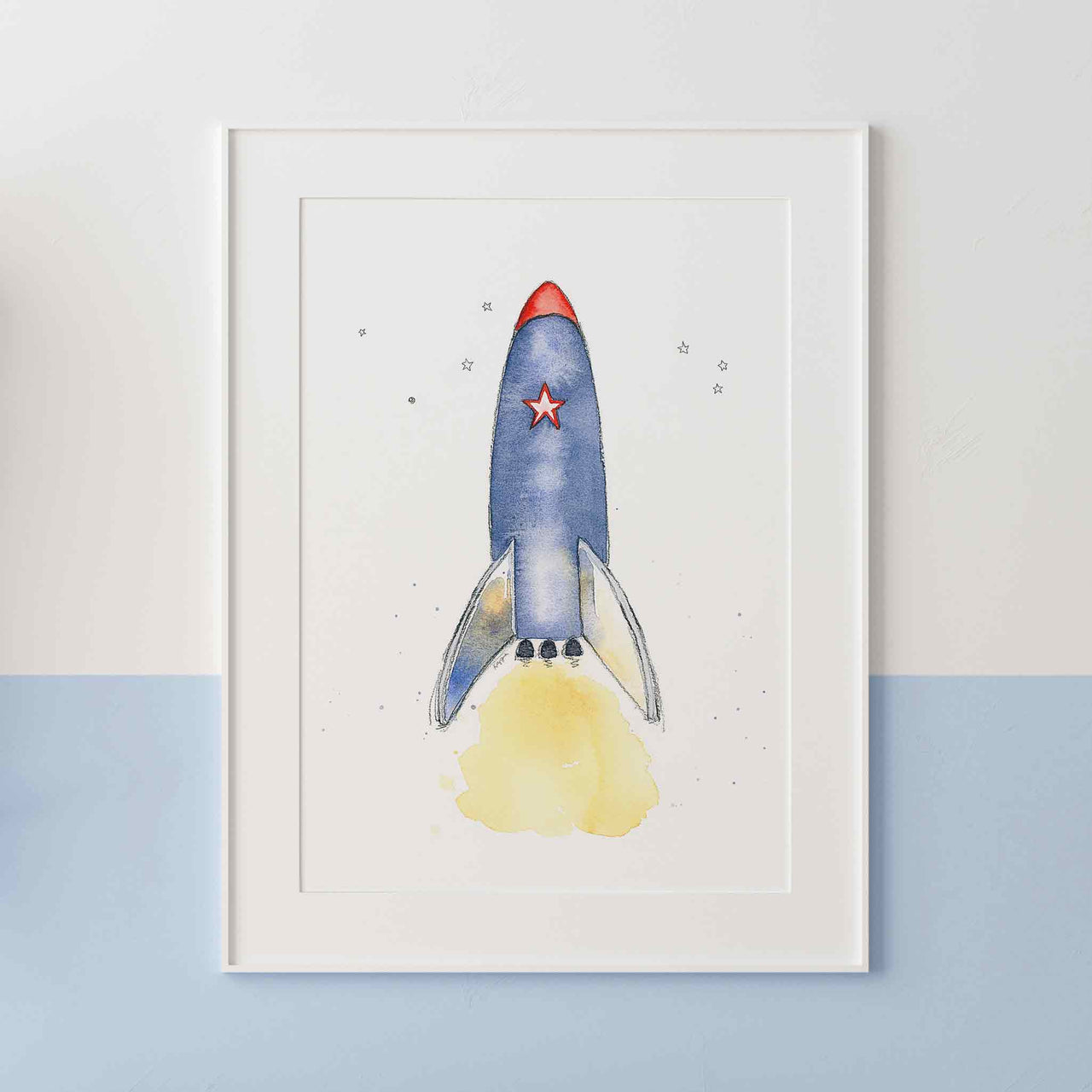 navy and red wall art for boys rooms