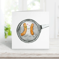 Thumbnail for Two Sausages in a Frying Pan Love Card