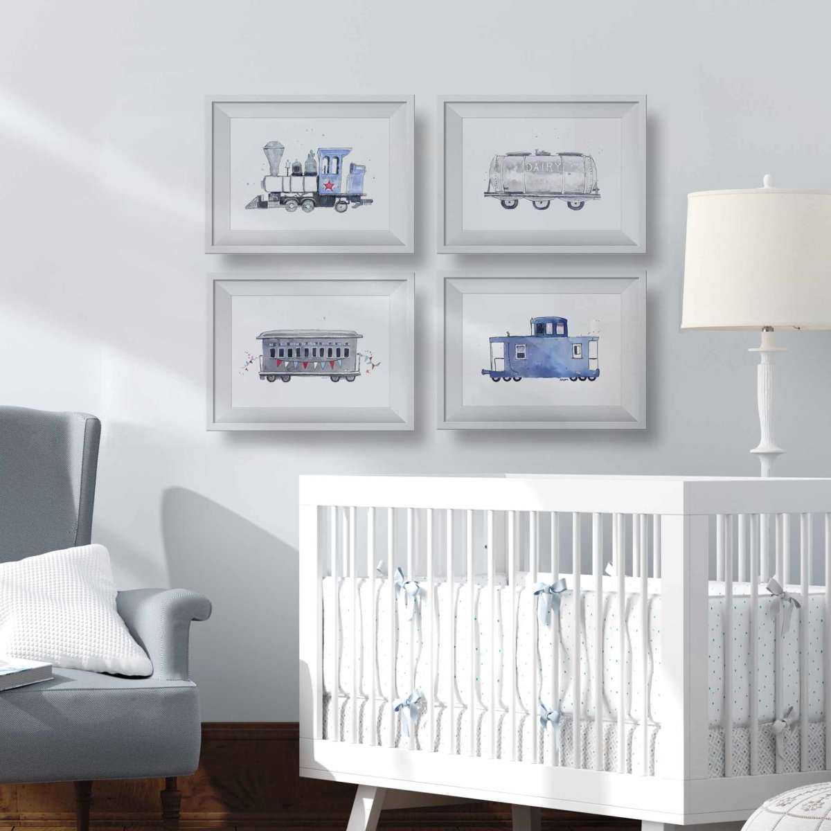 Milk Car Train Print