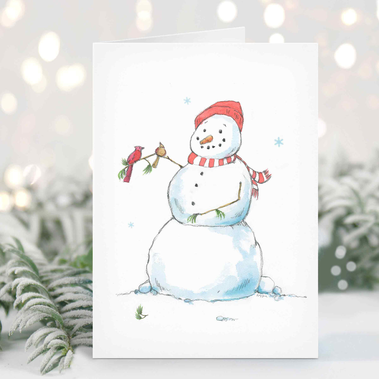 Silly Snowman Watercolor Cards - Set 2