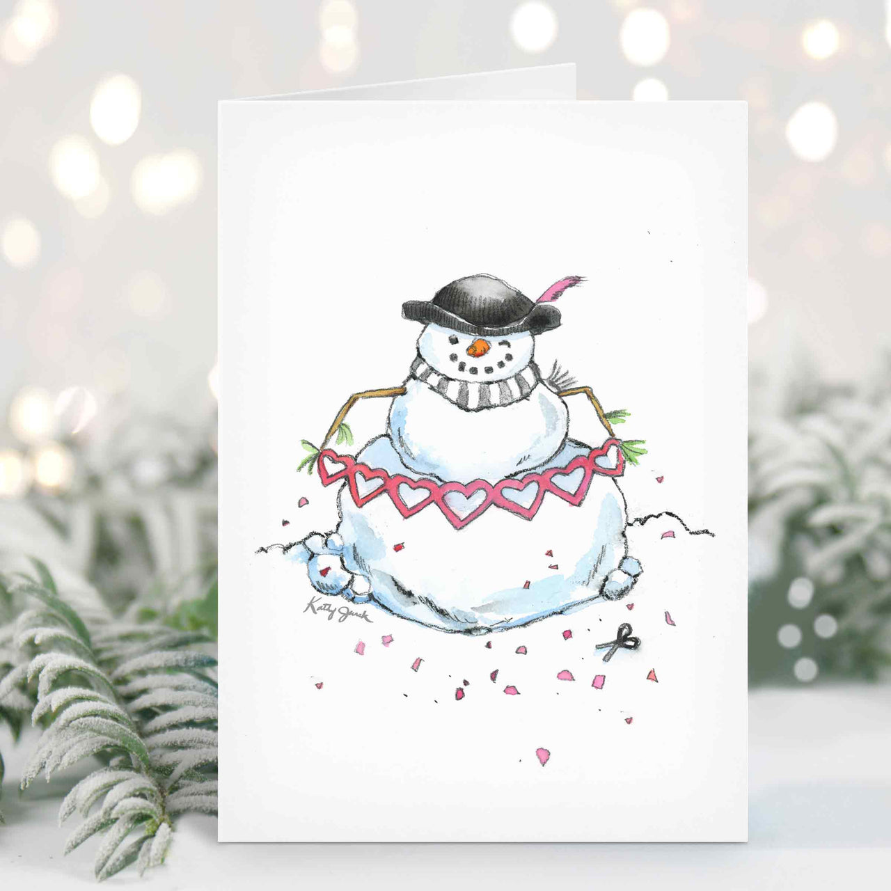 Silly Snowman Watercolor Cards - Set 2