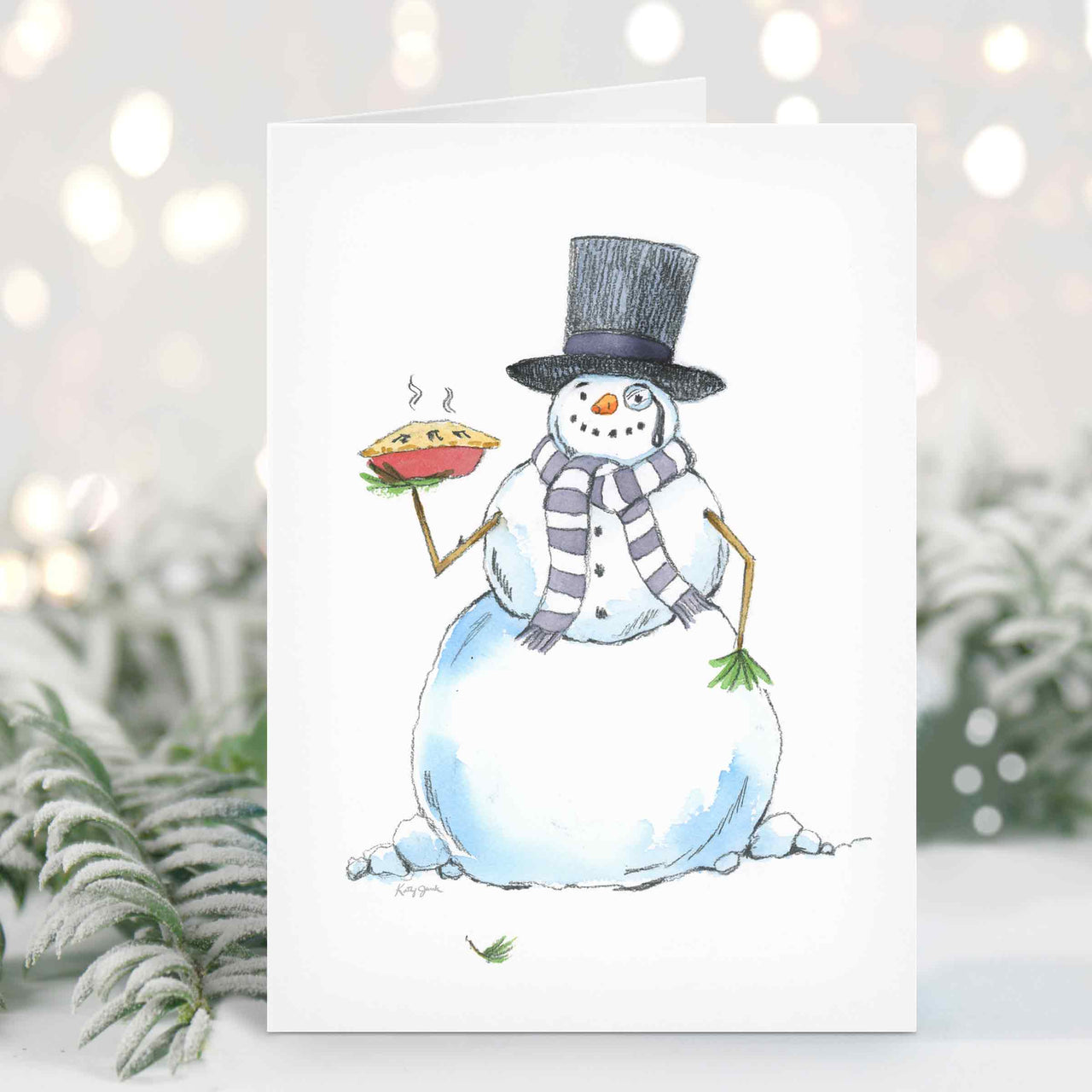 Silly Snowman Watercolor Cards - Set 2