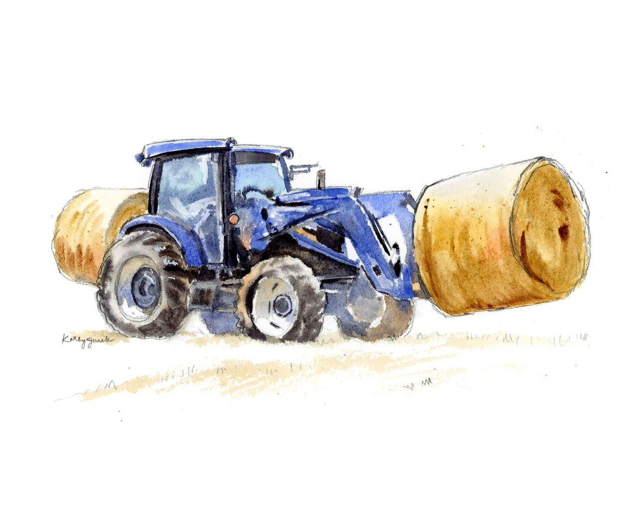 haybaler tractor print for kids rooms