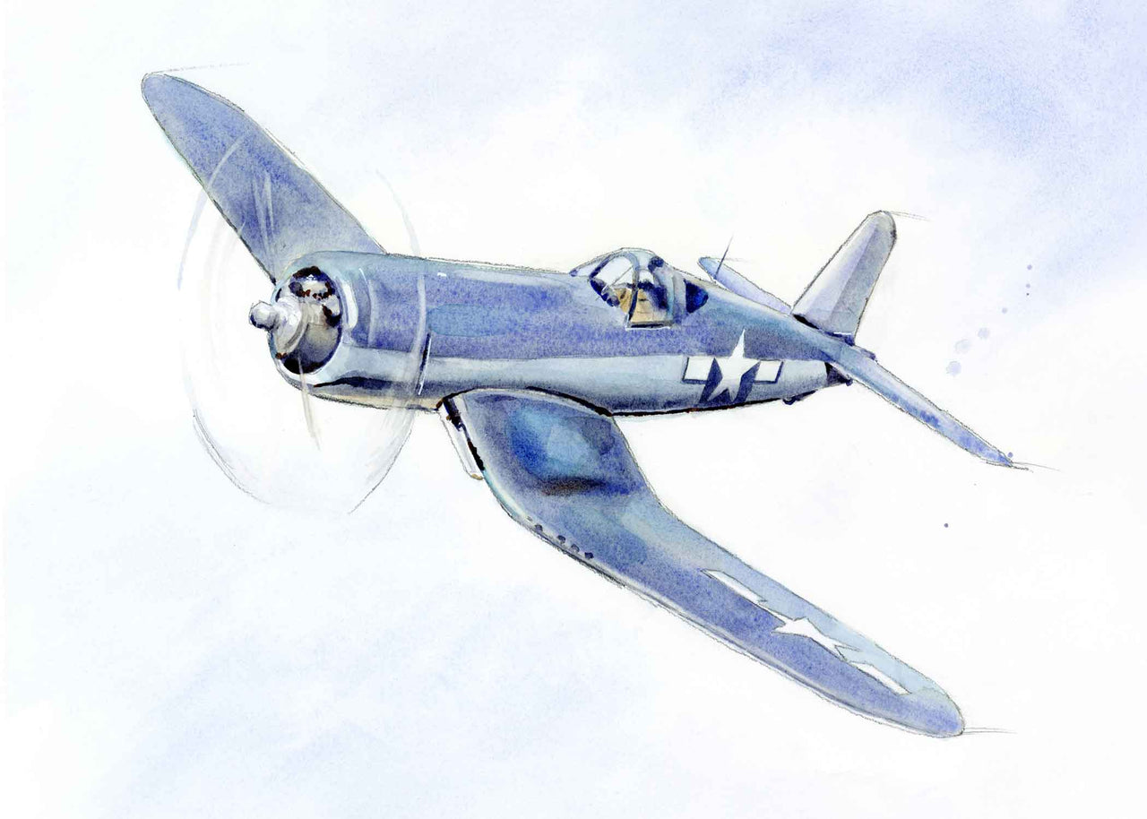 airplane painting f4u corsair