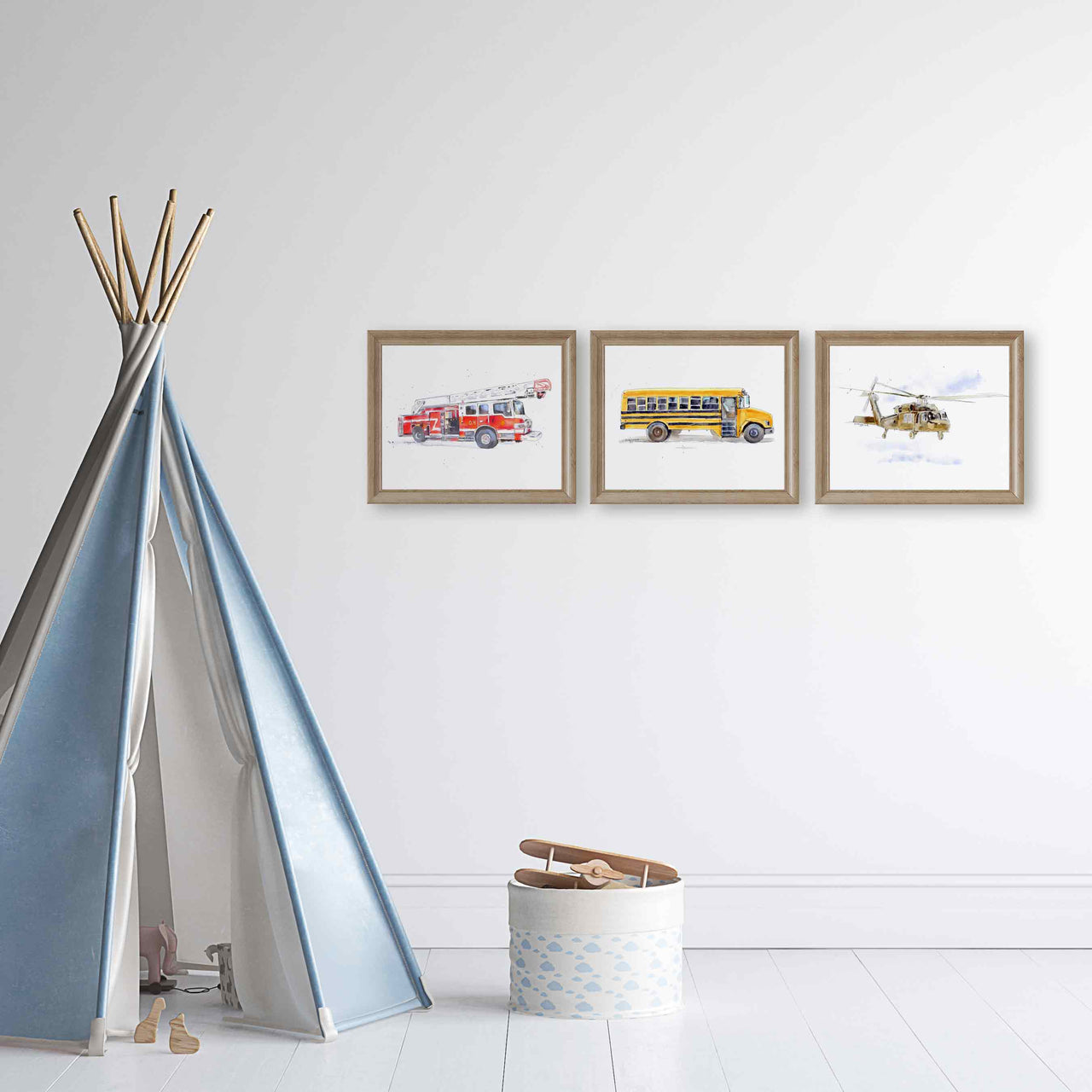 transportation themed nursery art