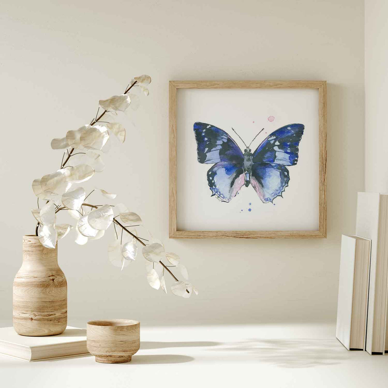 Ella's Butterflies - Blue Butterfly Print #4