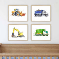 Thumbnail for Construction Truck Nursery Print Set