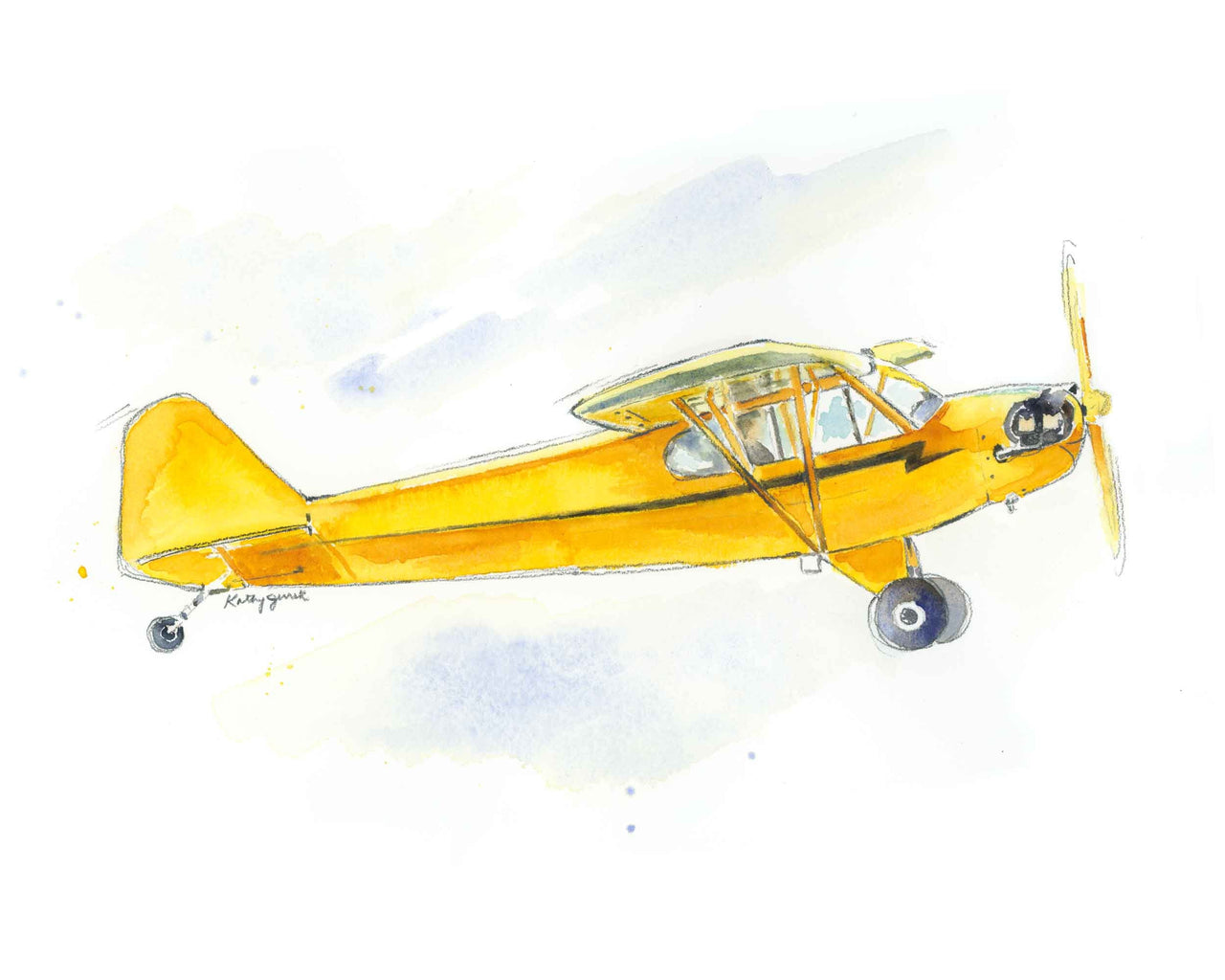 J3 Piper Airplane Print