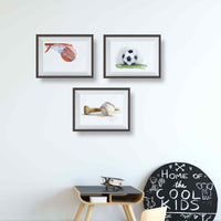 Thumbnail for Set of Sports Prints for Kids' Rooms - Choose from 8 Designs: Soccer, Football, Baseball, Basketball, Golf