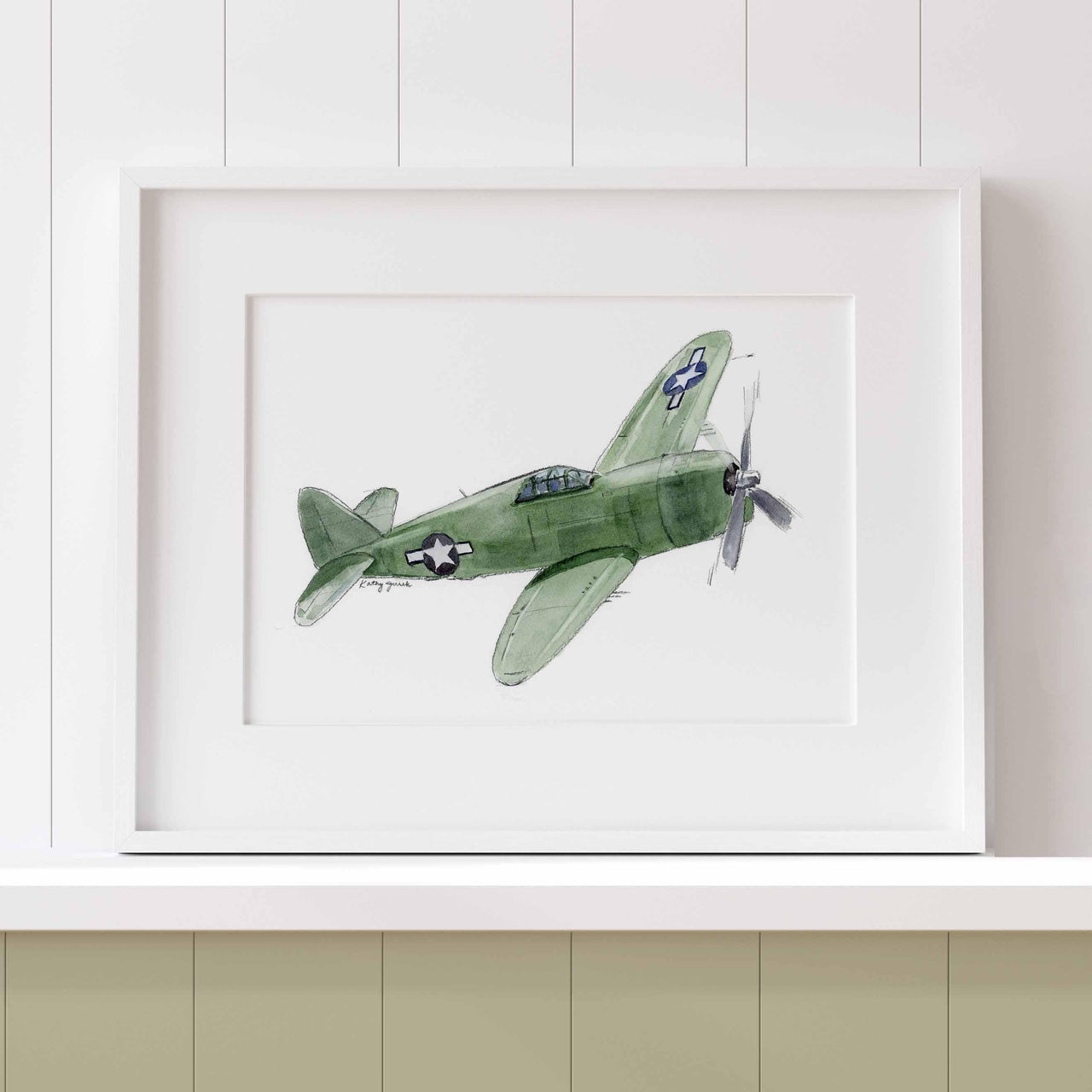 P47 Thunderbolt Airplane Print