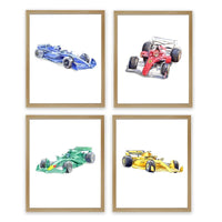 Thumbnail for Formula One Race Cars Nursery Wall Art Set